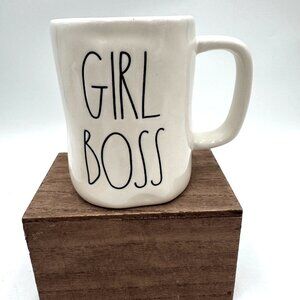 Rae Dunn Artisan Collection GIRL BOSS 4-3/4" Ceramic Farmhouse Mug #192 EUC